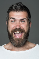 Fototapeta premium Hipster with happy face.