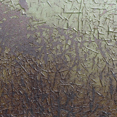 Peinture verte craquellée sur plaque métallique