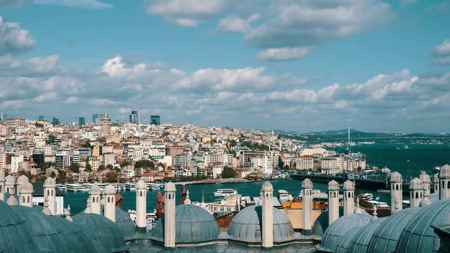 Time Lapse Video Of Karakoy Disctrict, Istanbul, Turkey