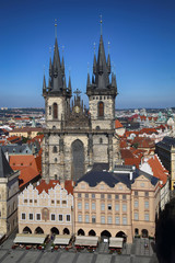 Obraz premium Church of our Lady Tyn in Prague, Czech Republic