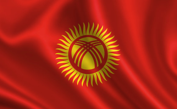 Flag Of Kyrgyzstan. 