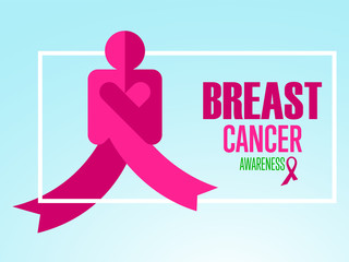 Breast Cancer Awareness Ribbon Background. Vector illustration EPS 10