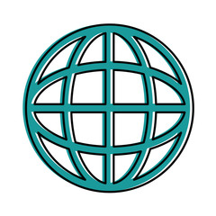 planet sphere isolated icon