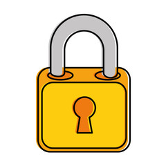 safe padlock isolated icon