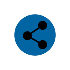 Share icon round vector illustration