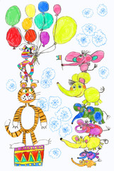 A childish new-year picture of the year of the dog