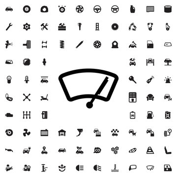 Car wiper icon. set of filled car service icons.