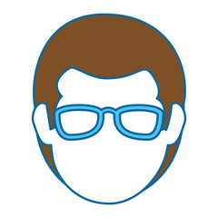 young man head avatar character