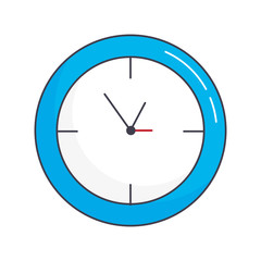 clock icon over white background vector illustration