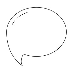 speech bubble icon over white background vector illustration