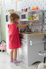 Young girl playing in daycare