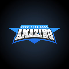 Amazing power full typography, t-shirt graphics, vectors. Awesome sport retro text emblem
