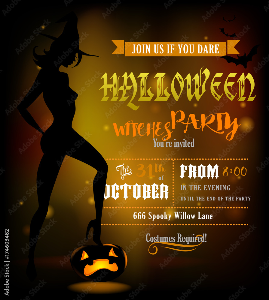 Wall mural Poster for Halloween party