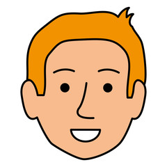 young man head avatar character
