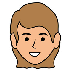 beautiful woman head avatar character