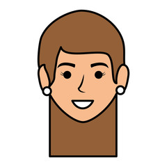 beautiful woman head avatar character