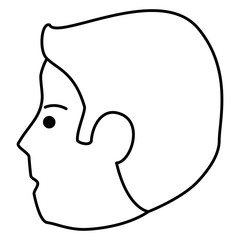 young man head avatar character