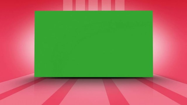 Green Screen and Red Background, Animation, Rendering, Loop, 4k
