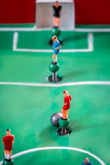Fototapeta premium Player figurines of tabletop football game