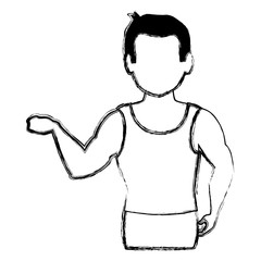 thin man in sports suit