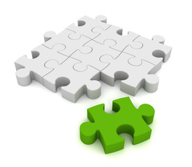 puzzle concept  3d illustration