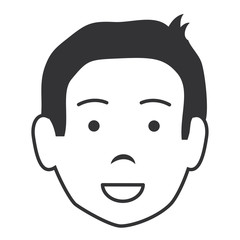 young man head avatar character