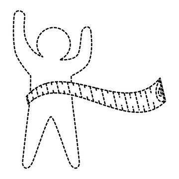 recommend clip art: fitness silhouette human with tape measure