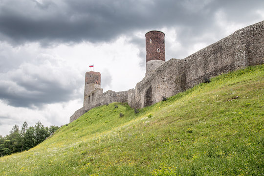 Checiny, Castle Panorama, Kielce, swietokrzyskie, poland 