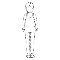 slim woman in a sports suit