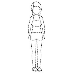 slim woman in a sports suit