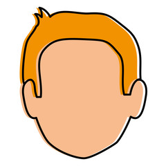 young man head avatar character