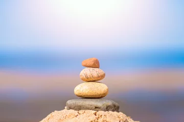 Fotobehang Zen Stenen Pile of balanced stones  © Pav-Pro Photography 