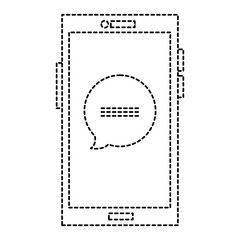smartphone device with speech bubble