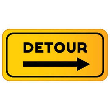Vector Detour Road Sign