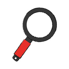 magnifying glass icon over white background vector illustration