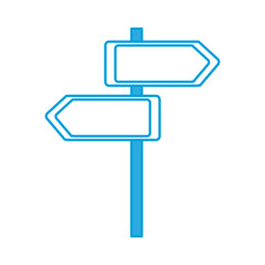Fototapeta premium road sign icon over white background vector illustration