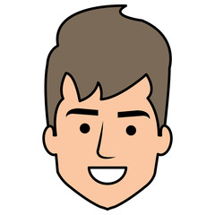 young man head avatar character