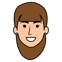 beautiful woman head avatar character