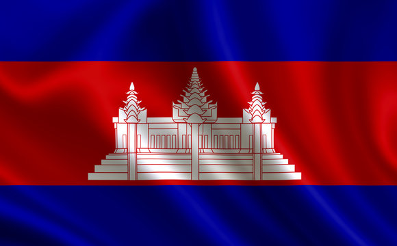 Flag of Cambodia.  