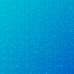 Binary code. Vector technology background with zero and one.