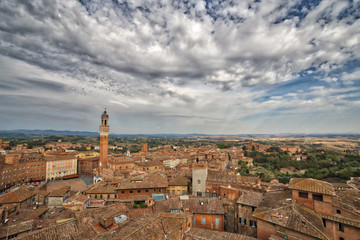 Fototapeta na wymiar top view of Siena