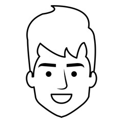 young man head avatar character
