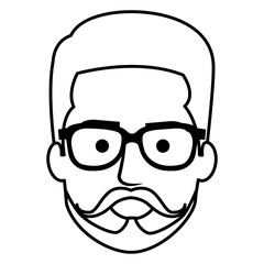 young man head avatar character