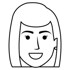 beautiful woman head avatar character