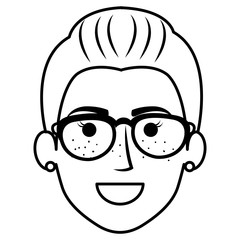 beautiful woman head avatar character