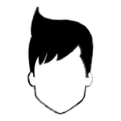 young man head avatar character