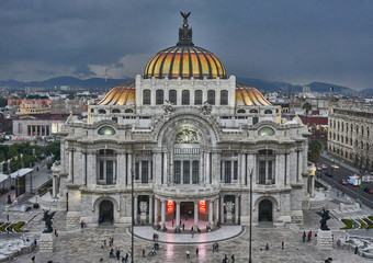 Palacio de Bellas Artes in Mexico city downtown