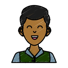 Young man cartoon icon vector illustration graphic design