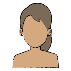 beautiful woman shirtless avatar character