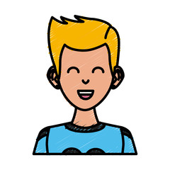 Young man cartoon icon vector illustration graphic design